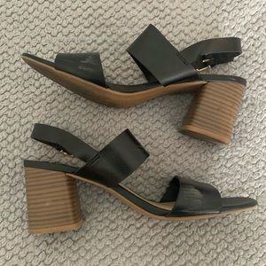 Old Navy, black block sandals